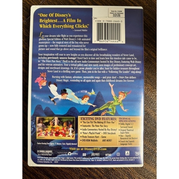 Peter Pan Special Edition DVD - Picture 2 of 6